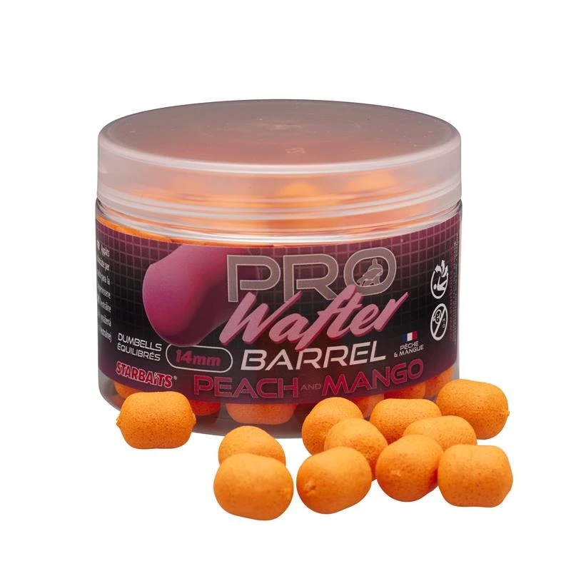 HOOKBAIT STARBAITS PROBIOTIC PRO PEACH & MANGO WAFTER BARREL 3 HOOKBAIT STARBAITS PROBIOTIC PRO PEACH & MANGO WAFTER BARREL