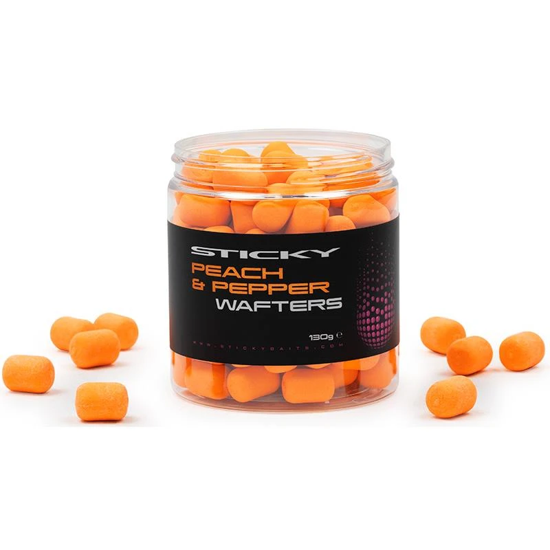 HOOKBAIT STICKY BAITS PEACH & PEPPER WAFTERS 3 HOOKBAIT STICKY BAITS PEACH & PEPPER WAFTERS