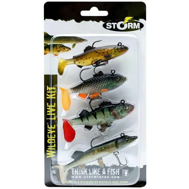 KIT LEURRES SOUPLES ARMES STORM WILDEYE LIVE KIT 4 3 KIT LEURRES SOUPLES ARMES STORM WILDEYE LIVE KIT 4