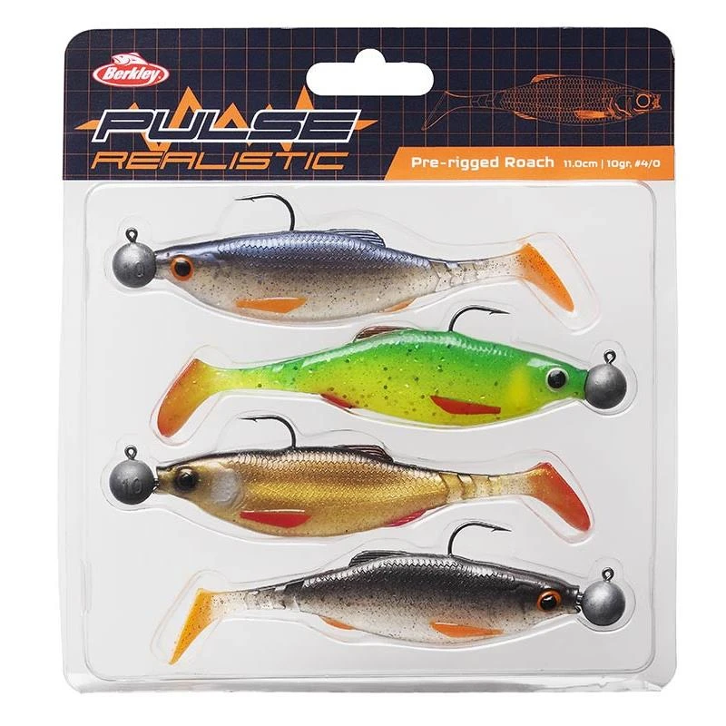 KIT LEURRES SOUPLES BERKLEY PULSE REALISTIC ROACH PRERIGGED 3 KIT LEURRES SOUPLES BERKLEY PULSE REALISTIC ROACH PRERIGGED