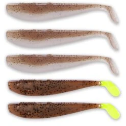 KIT LEURRES SOUPLES MANN S Q-PADDLER POWER PACKS CLEAR WATER MIX - 10CM - PAR 5