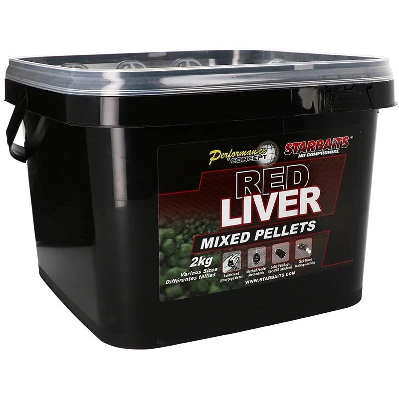 PELLET STARBAITS PERFORMANCE CONCEPT RED LIVER PELLETS MIXED 3 PELLET STARBAITS PERFORMANCE CONCEPT RED LIVER PELLETS MIXED