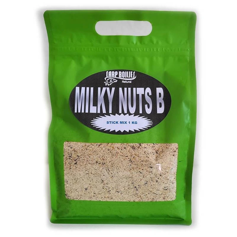 STICK MIX CARP BOILIES NATURAL MILK NUTS B 3 STICK MIX CARP BOILIES NATURAL MILK NUTS B